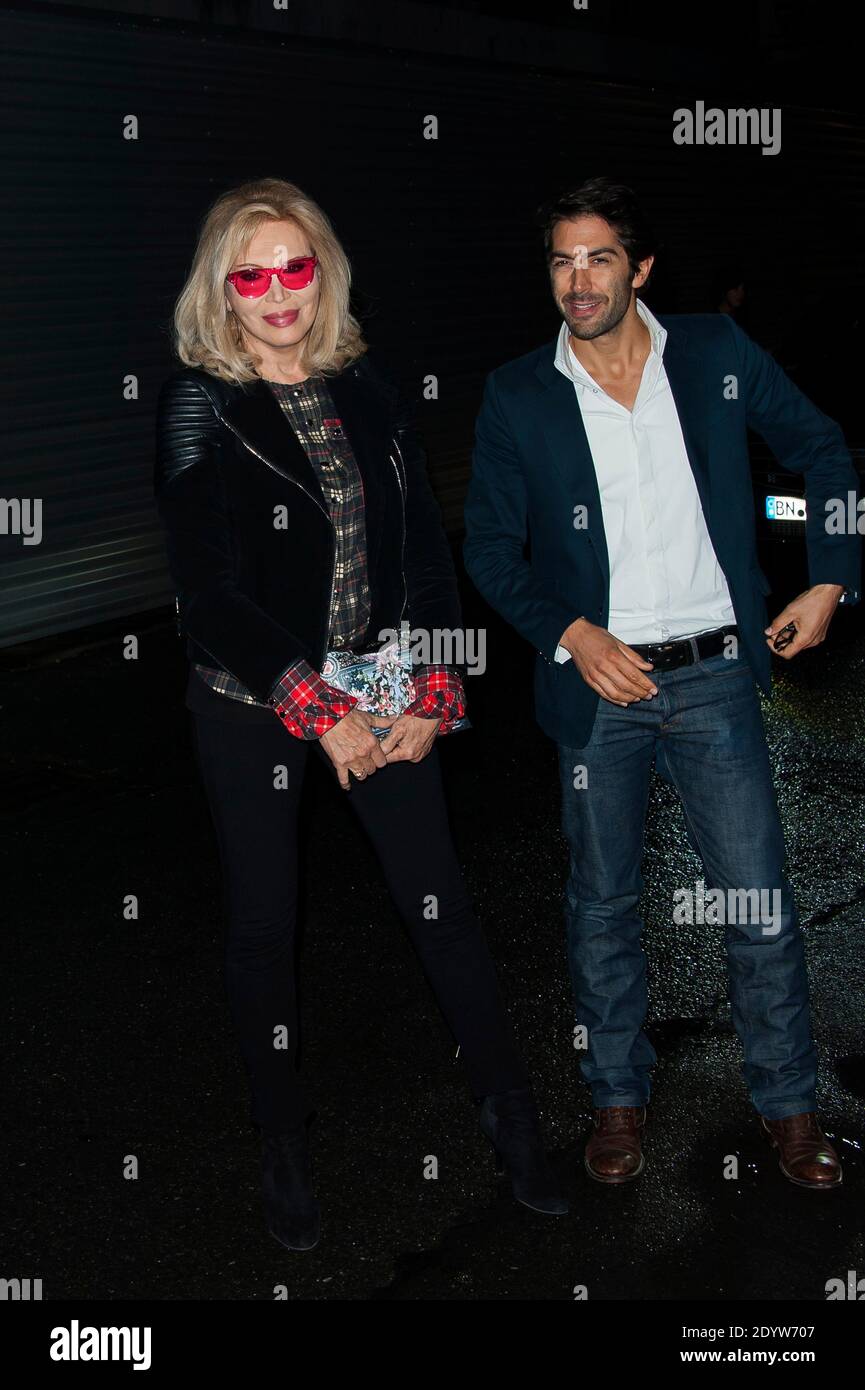Amanda Lear attending Givenchy's Spring-Summer 2014 Ready-To-Wear