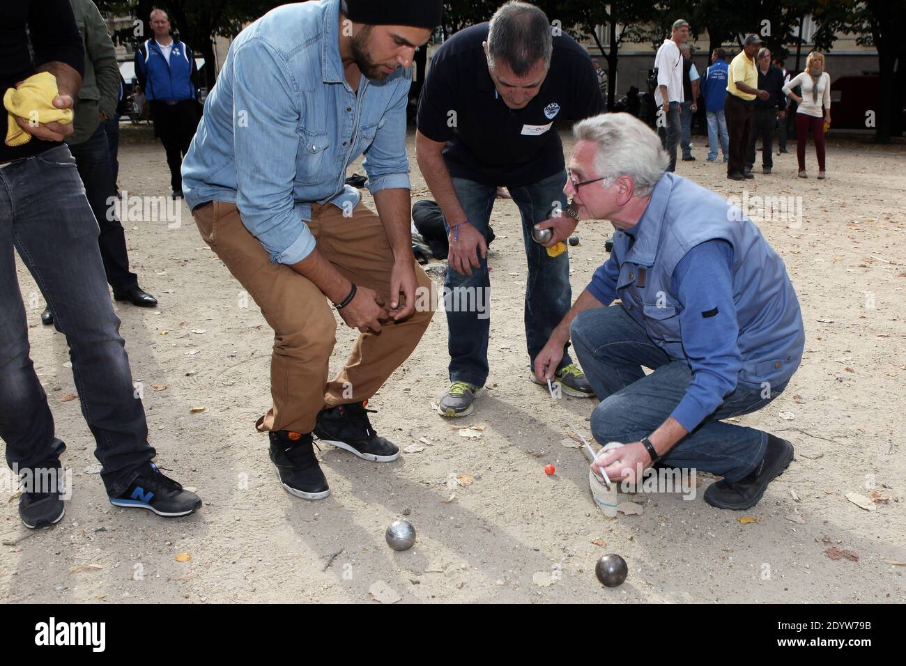 Jean-Marie Bigard attending The Petanque Tournament to benefit the association 'Meghanora' held at Place des Invalides in Paris, France, on September 29, 2013. Photo by Audrey Poree/ABACAPRESS.COM Stock Photo