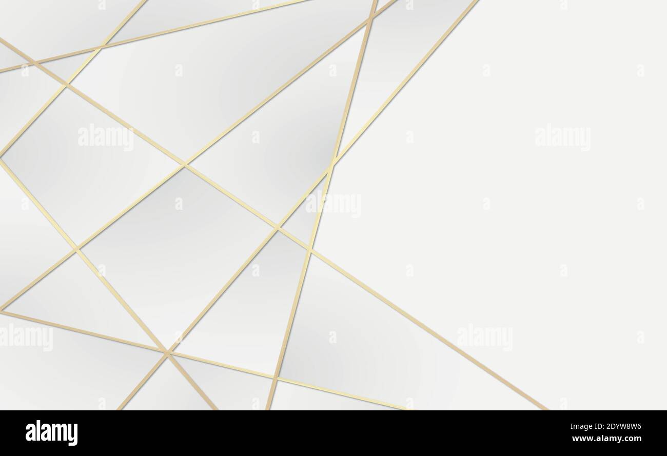 Abstract white background with golden lines - Vector illustration Stock ...