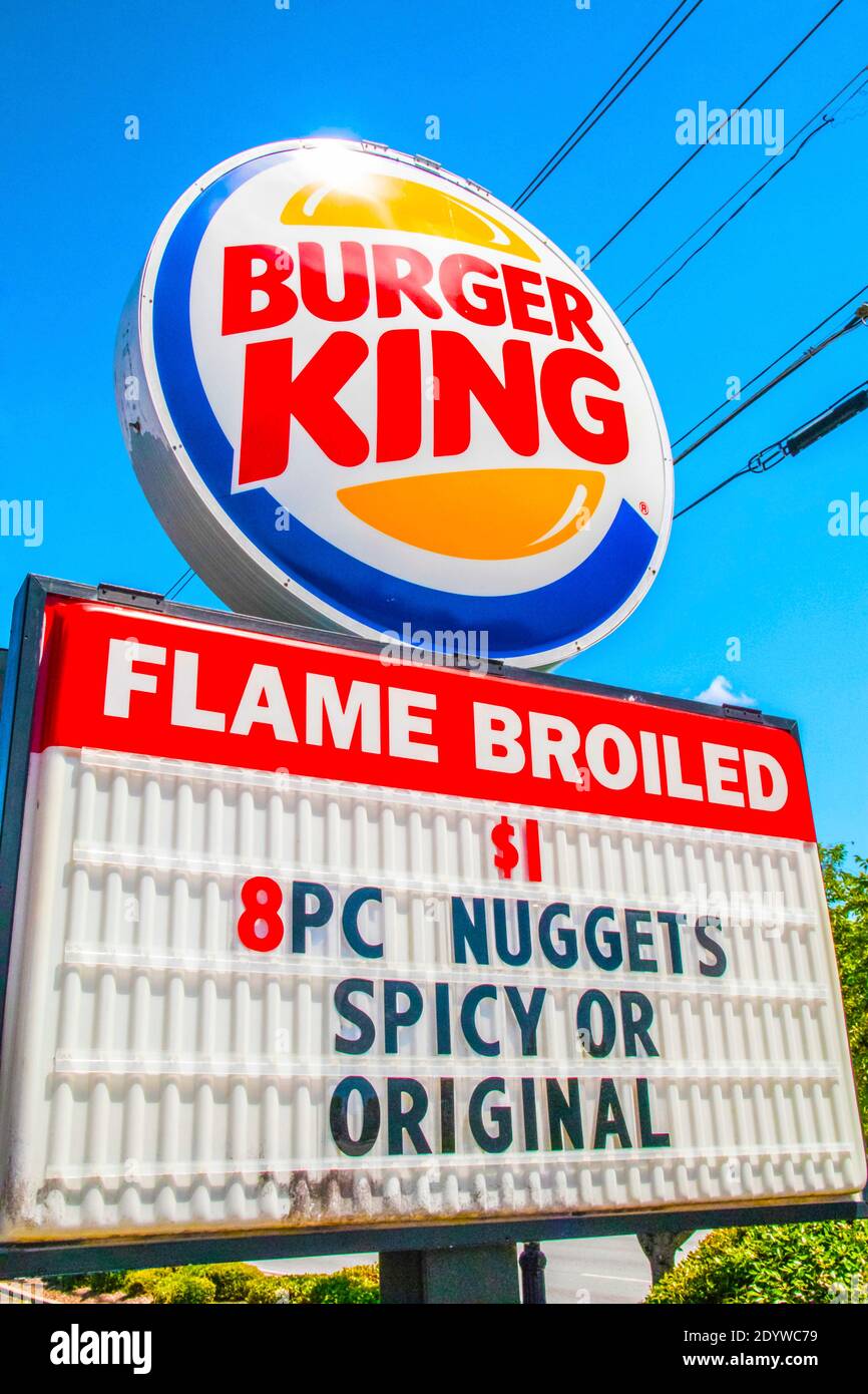 Gwinnett, County USA - 05 31 20: Burger King fast food restaurant