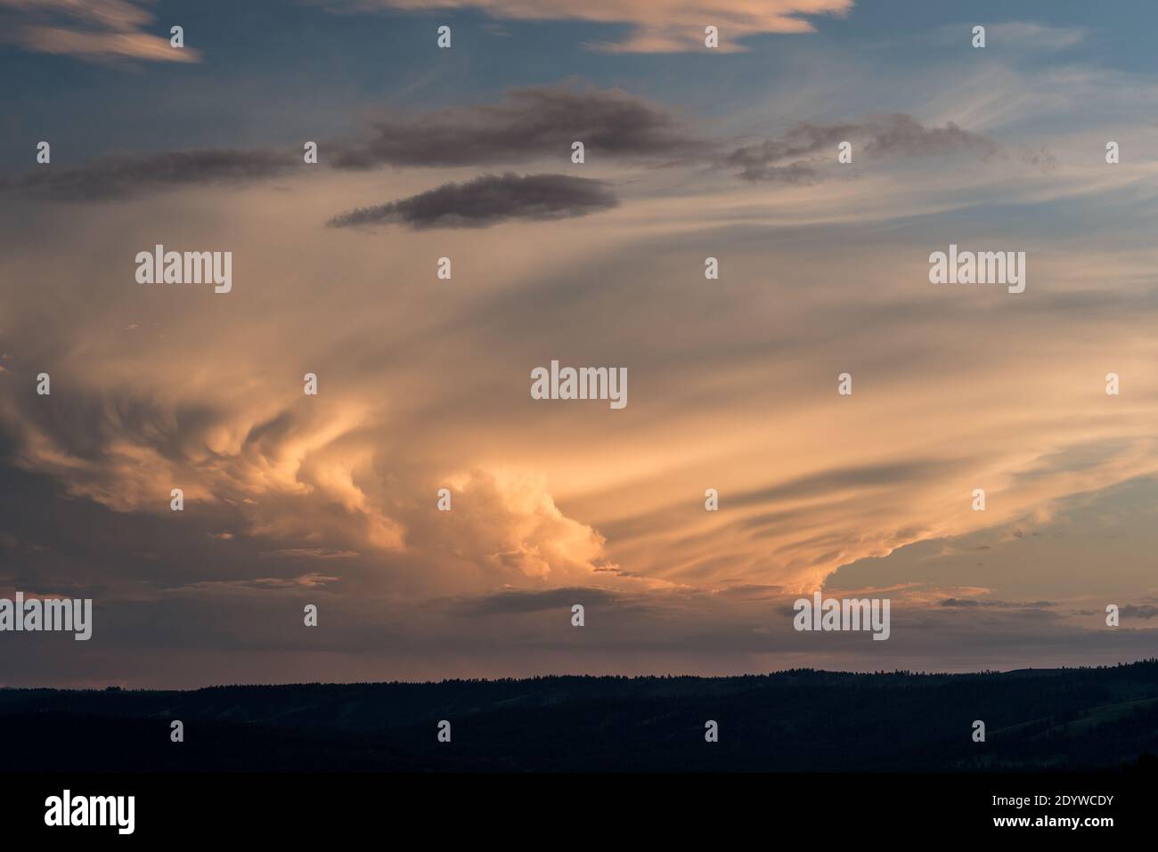 Cumulonimbus clouds, Northeast Oregon. Stock Photo