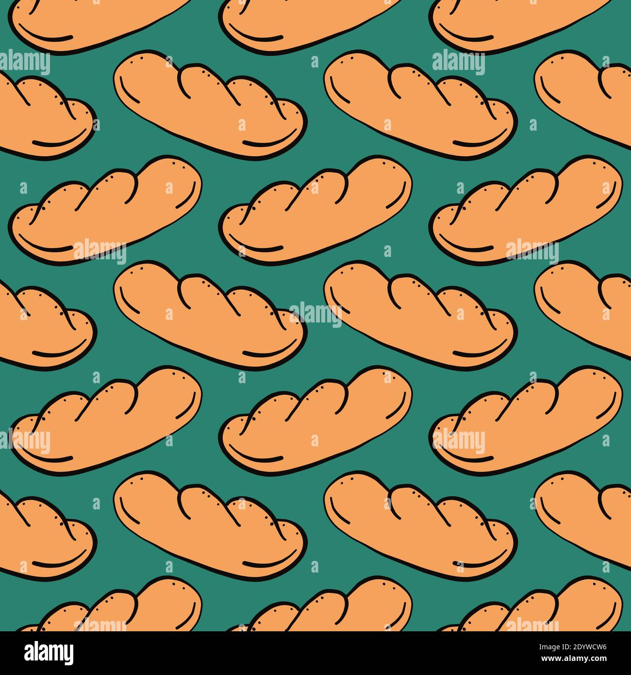 Bread sticks,seamless pattern on green background Stock Vector Image