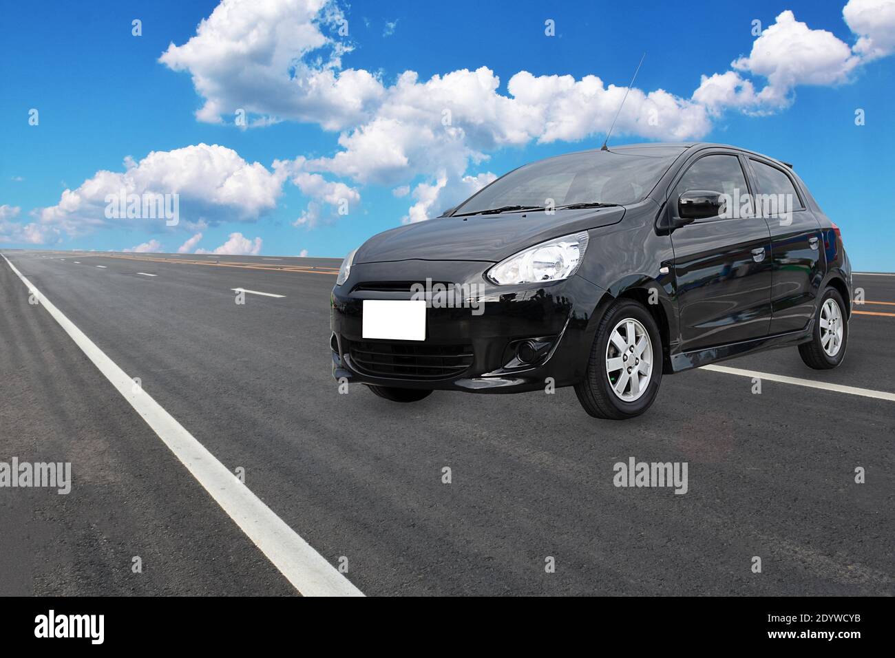 Honda blue car highway hi-res stock photography and images - Alamy