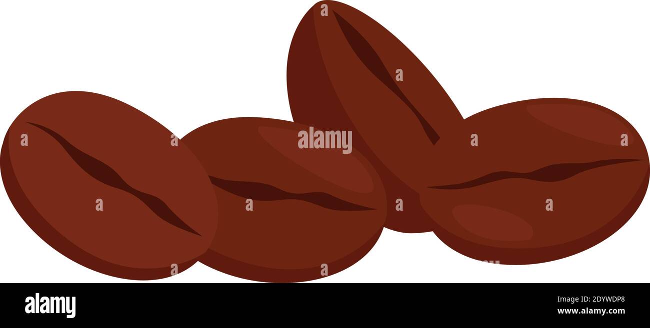 Coffee beans, illustration, vector on a white background Stock Vector ...