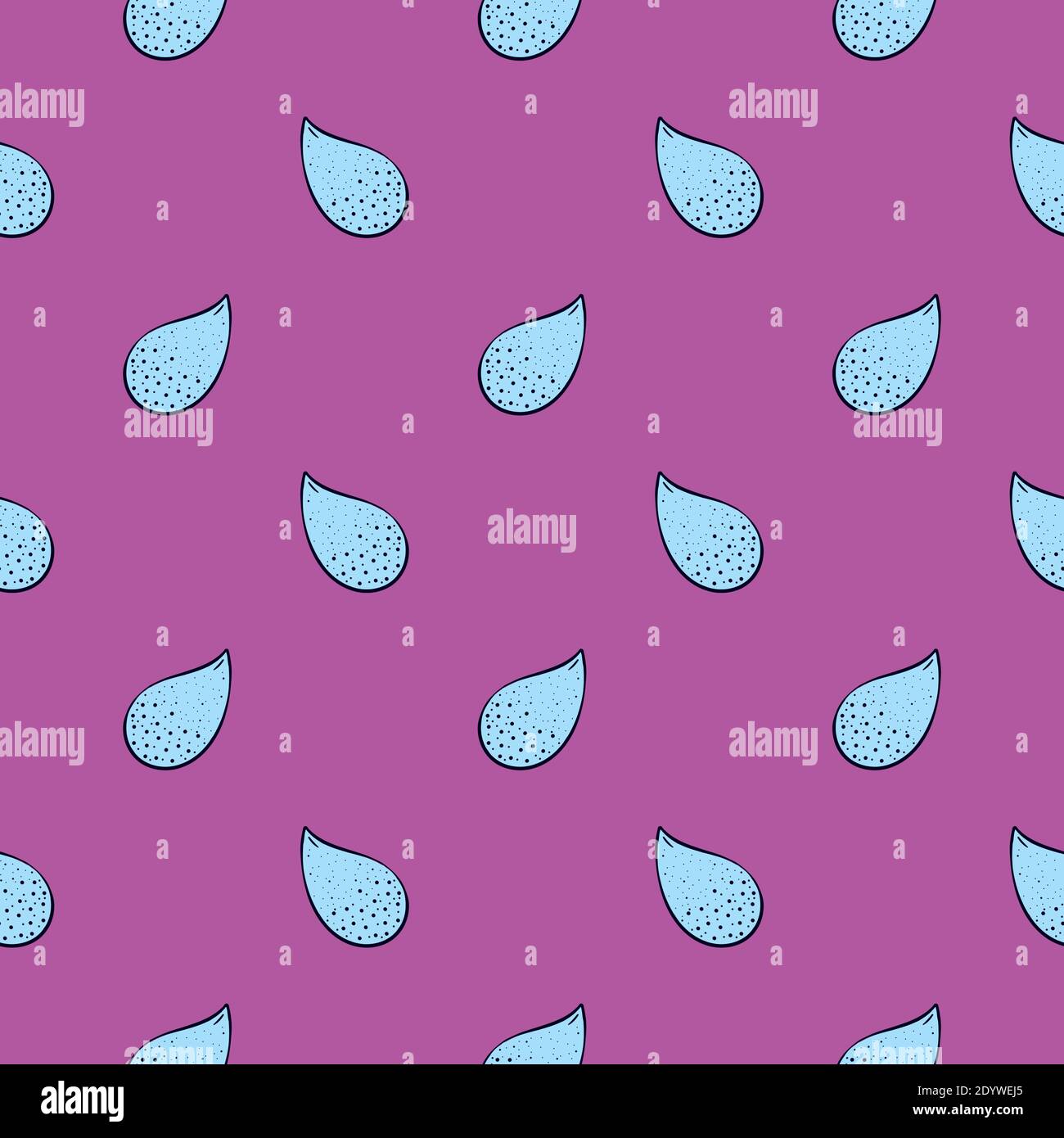 Water drops,seamless pattern on pink background. Stock Vector