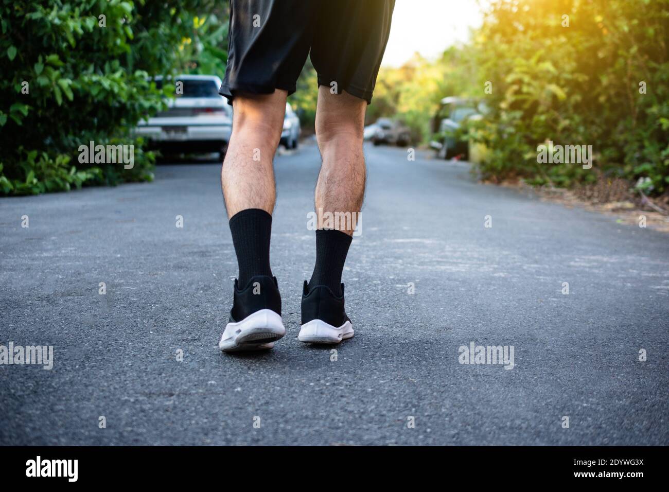 Man running jogging on road,Sport healthy Stock Photo Alamy