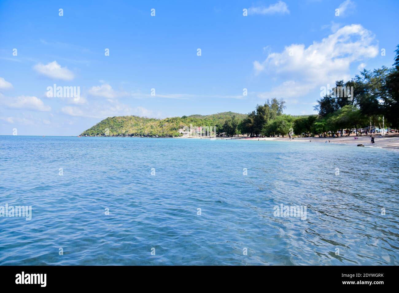 Sea view blue sky background Stock Photo - Alamy