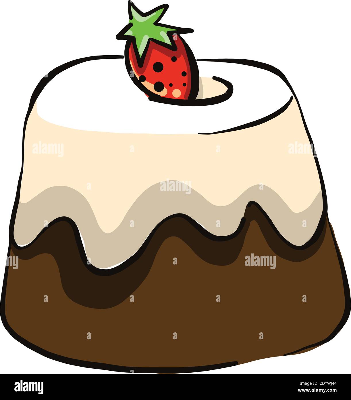 Jelly cake, illustration, vector on a white background Stock Vector