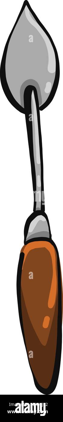 Small palette knife, illustration, vector on a white background. Stock Vector