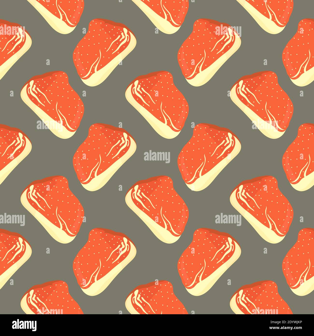 Ret Meat Pattern Pieces of meat,seamless pattern on brown background Stock Vector Image ...