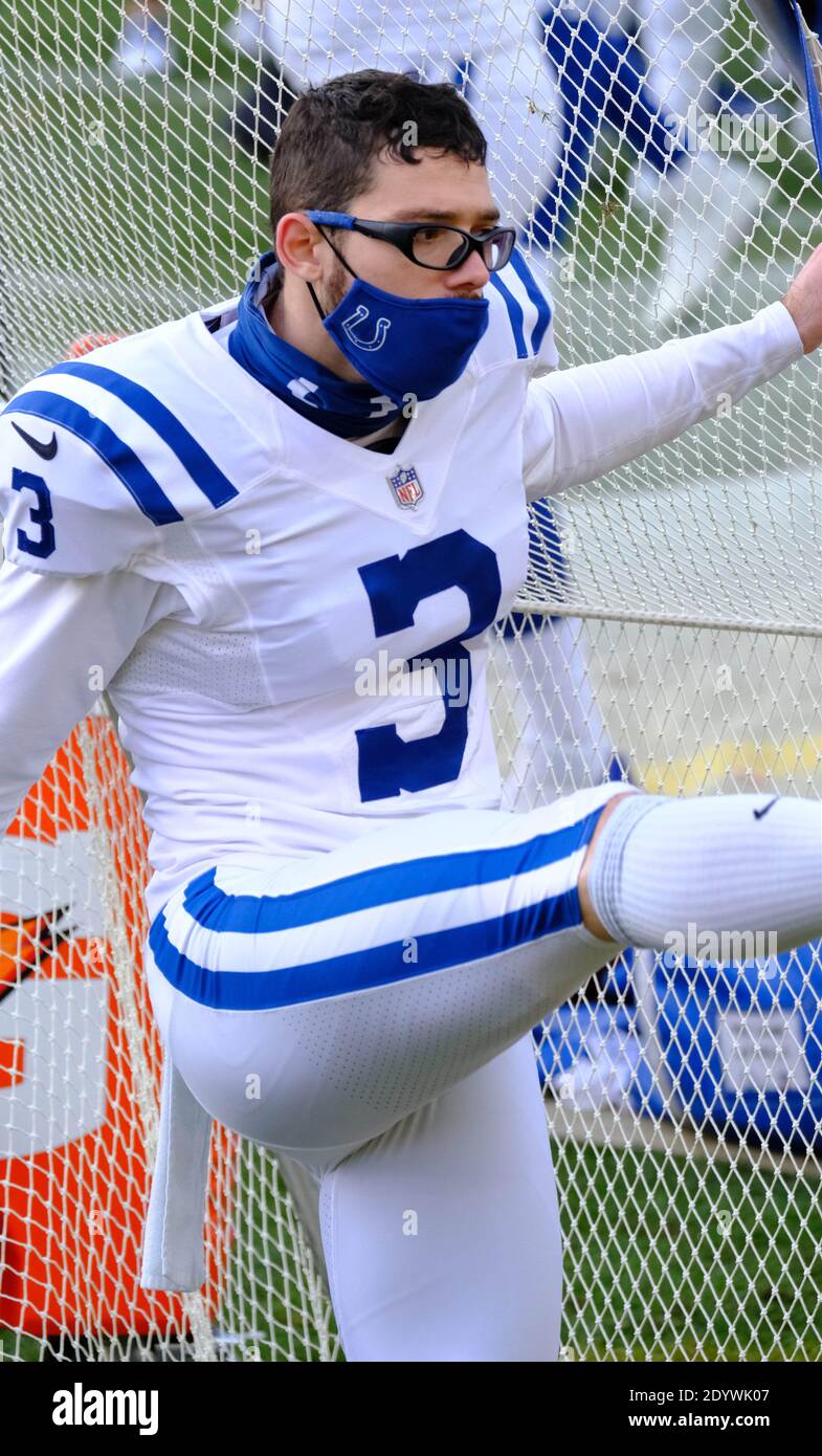 Pittsburgh, PA, USA. 27th Dec, 2020. Rodrigo Blankenship #3 during the  Pittsburgh Steelers vs Indianapolis Colts game at Heinz Field in  Pittsburgh, PA. Jason Pohuski/CSM/Alamy Live News Stock Photo - Alamy
