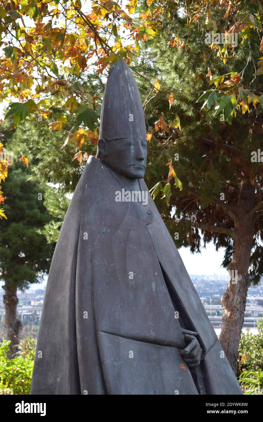 Statue of a Cardinal, University of San Diego gardens Stock Photo Alamy