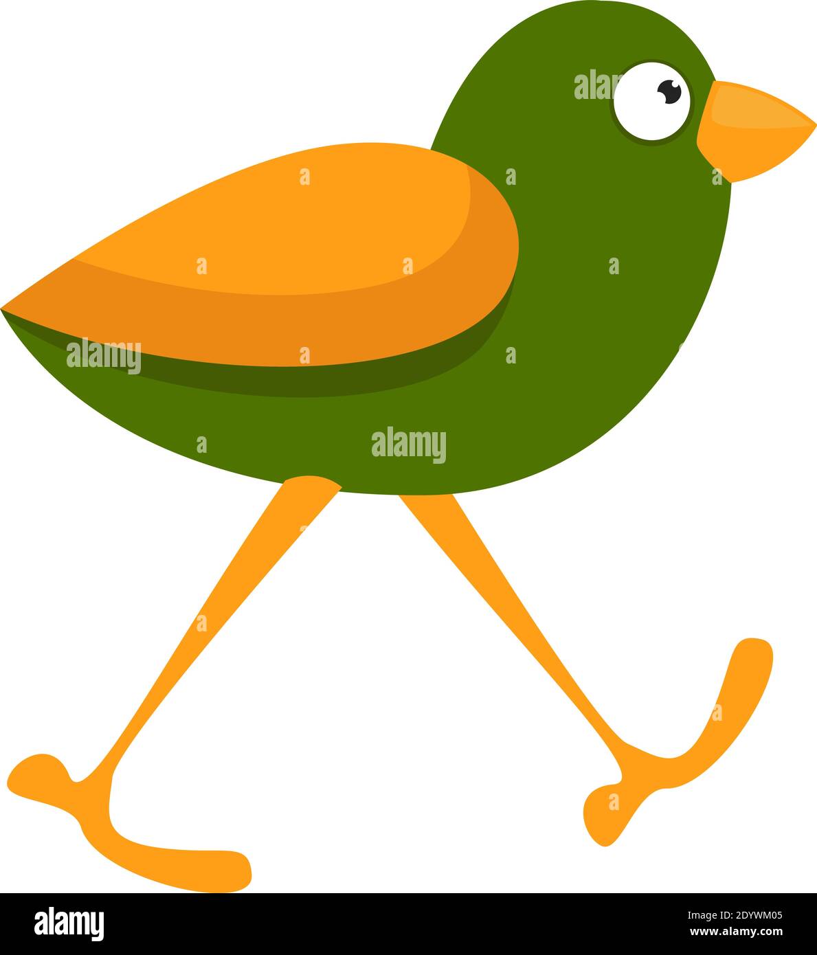 Bird with long legs illustration vector on a white background stock