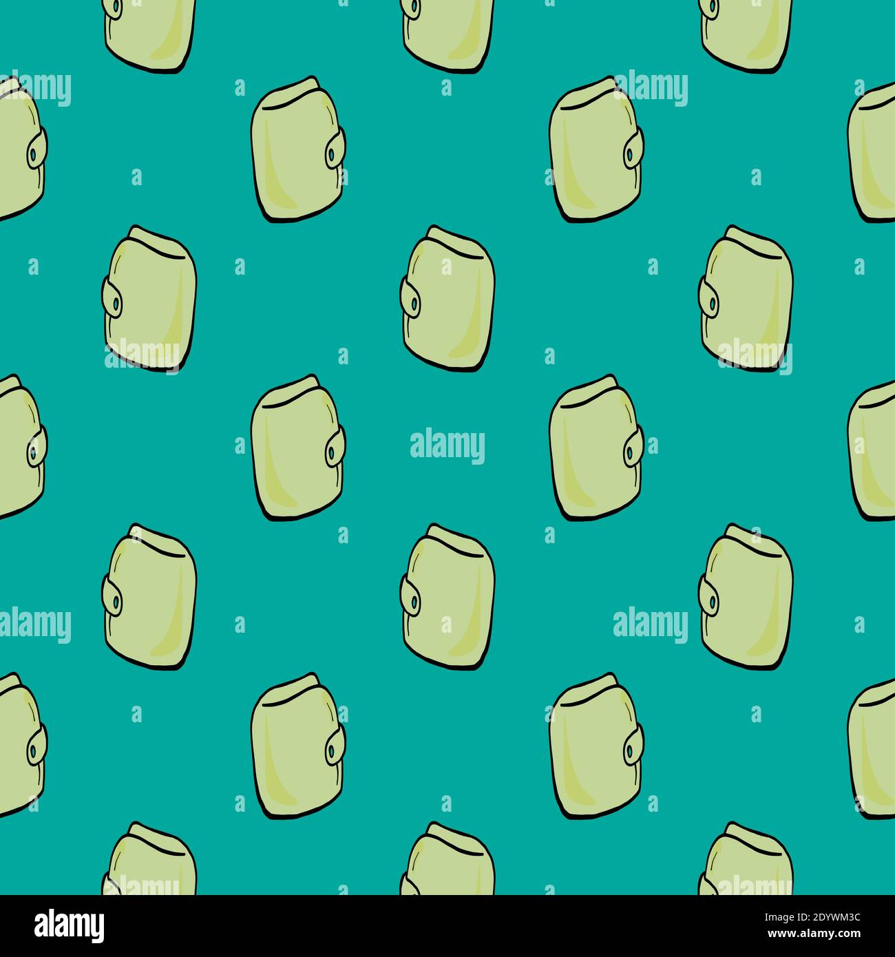 Green wallets,seamless pattern on green background. Stock Vector