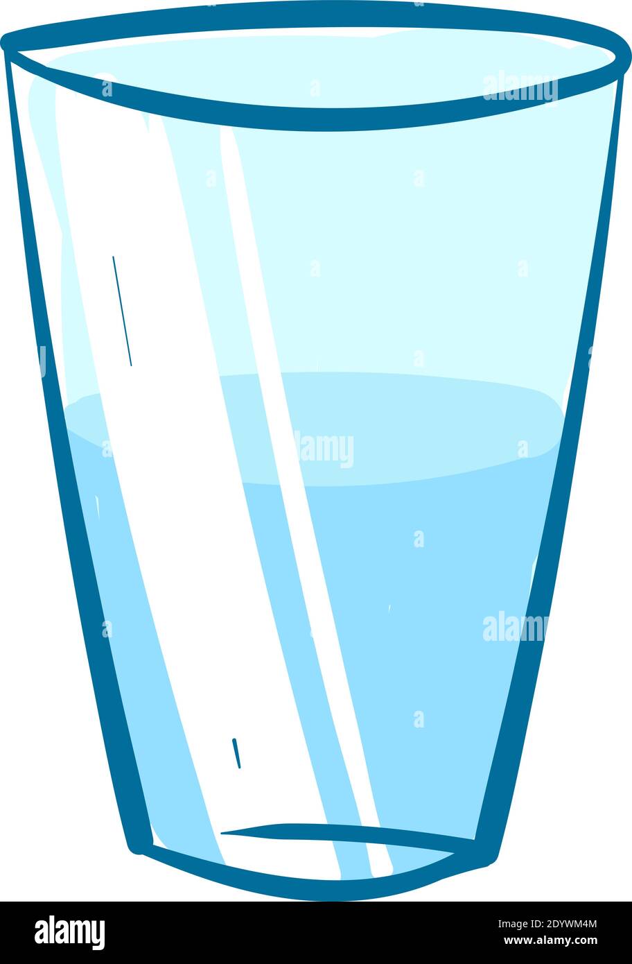 Tall glass of water, illustration, vector on a white background Stock Vector Image & Art Alamy