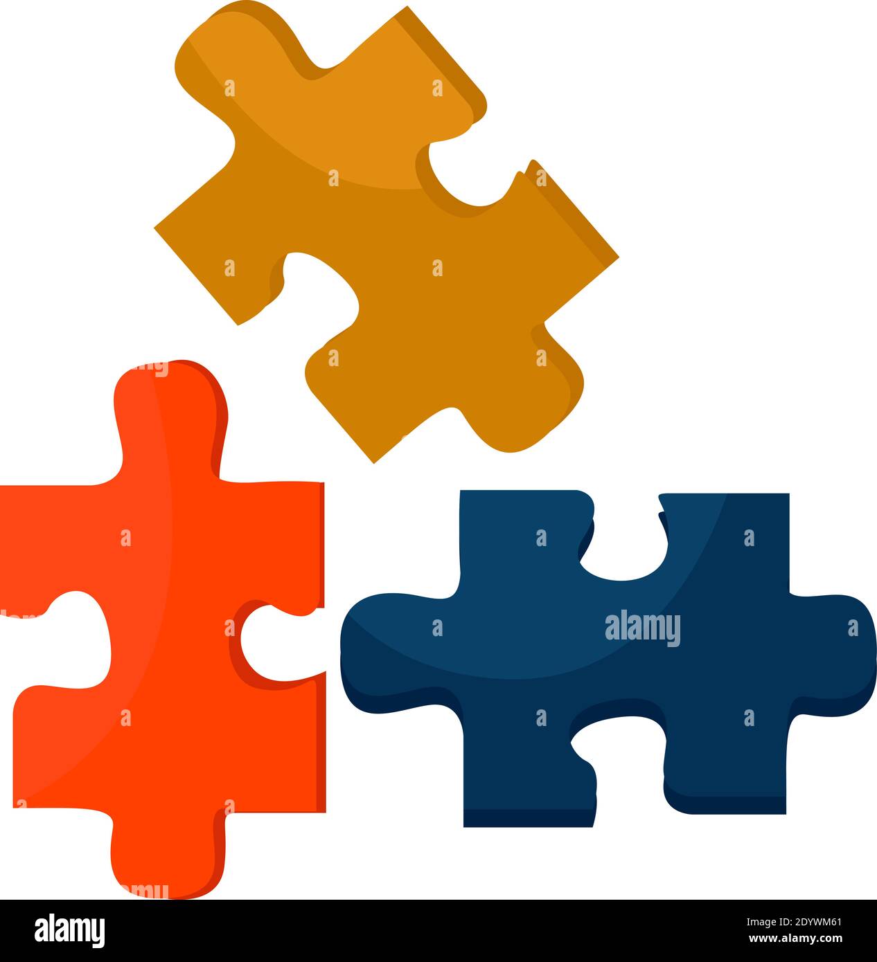Colorful puzzle, illustration, vector on a white background Stock ...