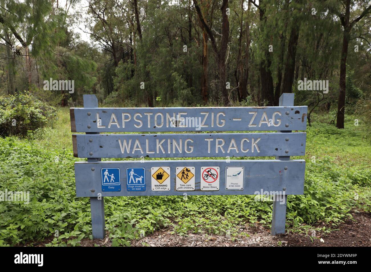 Lapstone zig zag walking track in the Lower Blue Mountains. Stock Photo