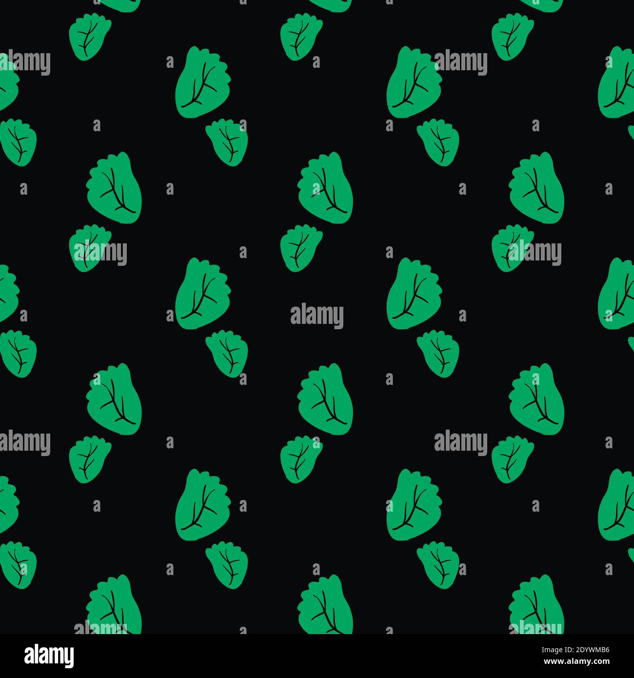 Healthy salad,seamless pattern on black background Stock Vector Image ...