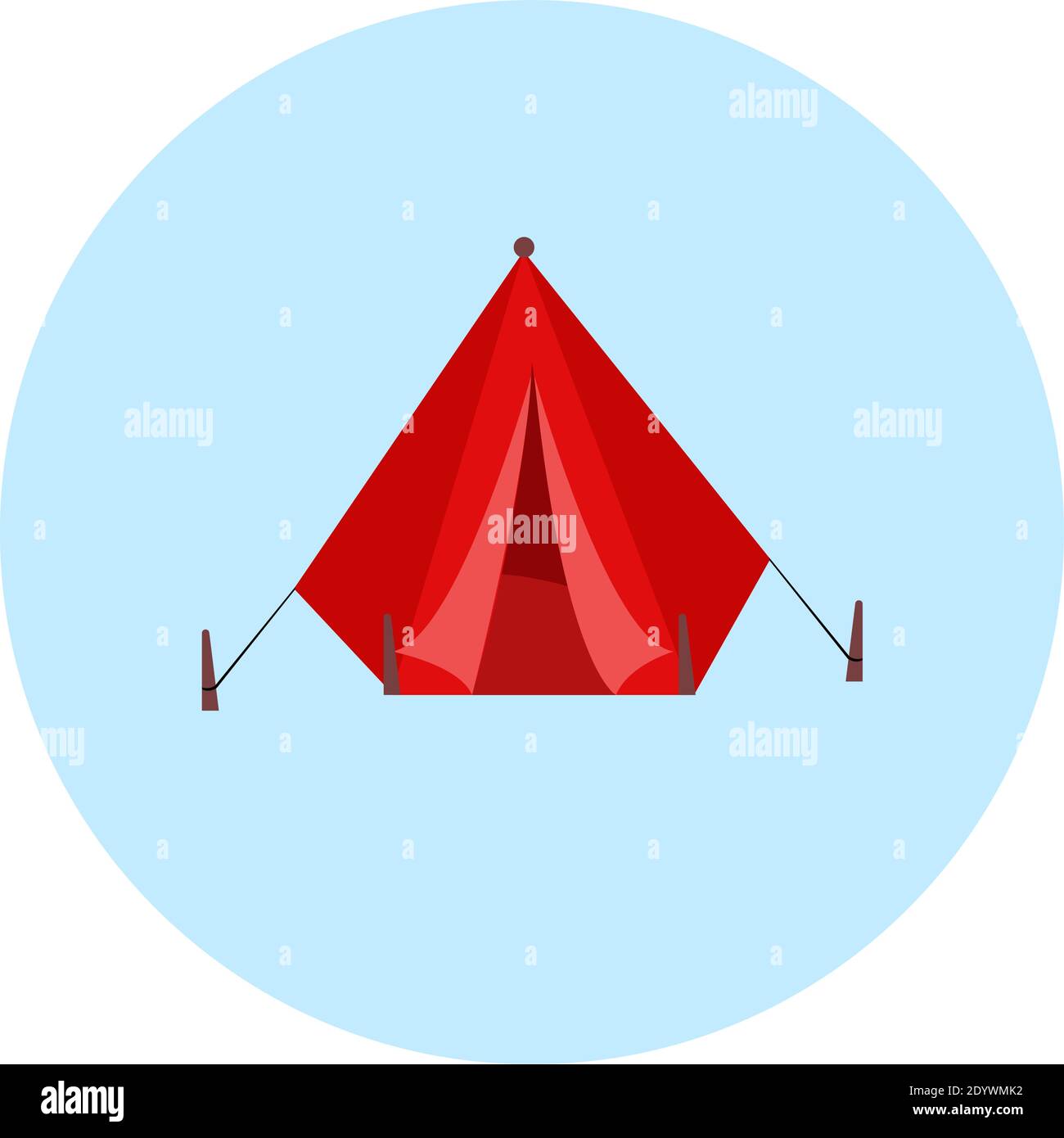 Camping tent, illustration, vector on a white background Stock Vector ...