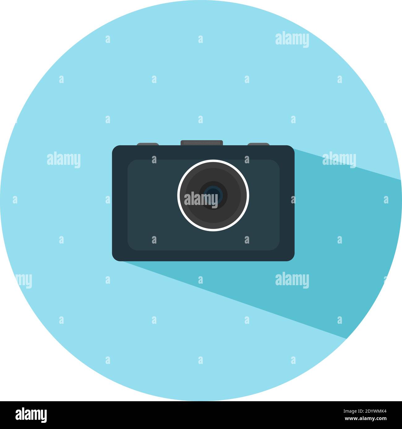 Small Black Camera Rounded Little black camera, illustration, vector on a white background Stock ...