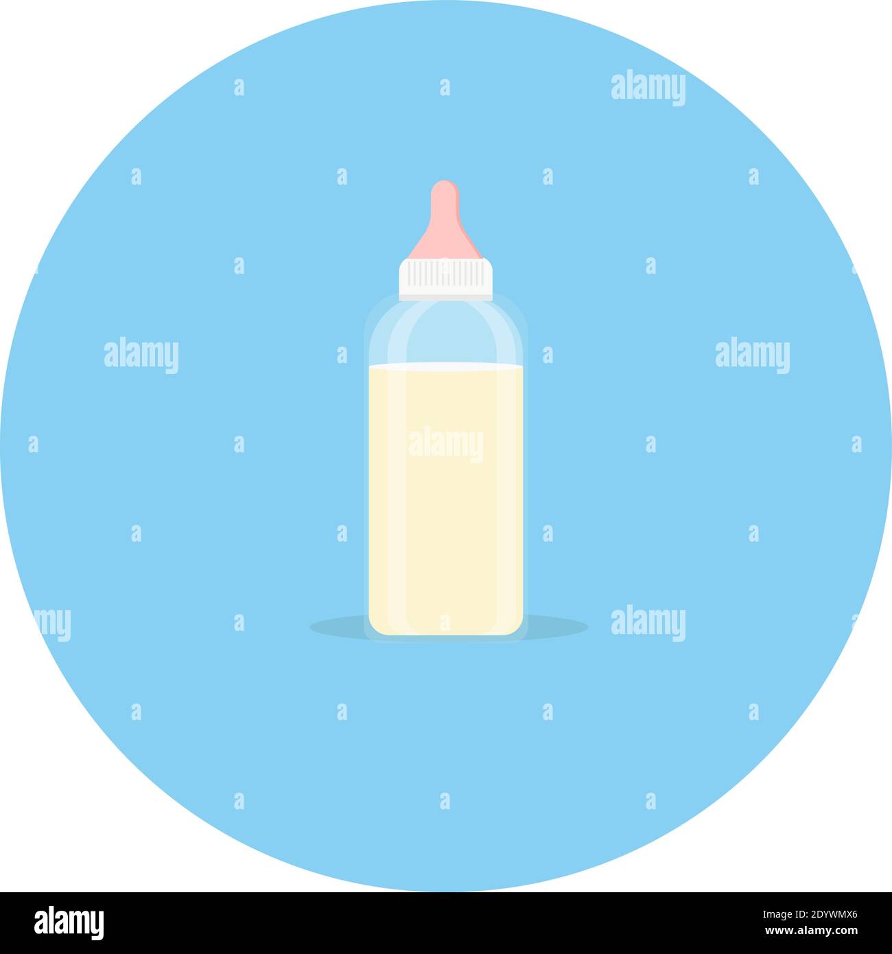 Small baby bottle, illustration, vector on a white background Stock ...