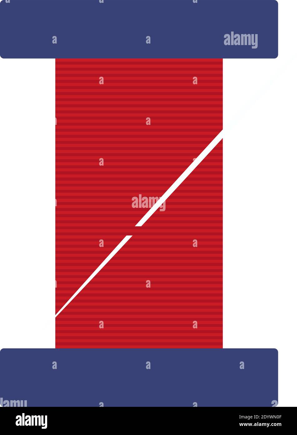 Red thread, illustration, vector on a white background Stock Vector ...