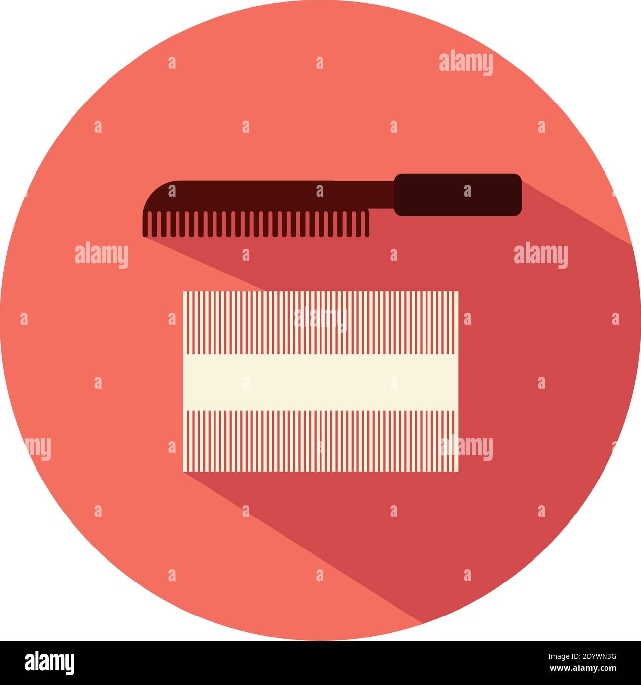 Two combs, illustration, vector on a white background. Stock Vector