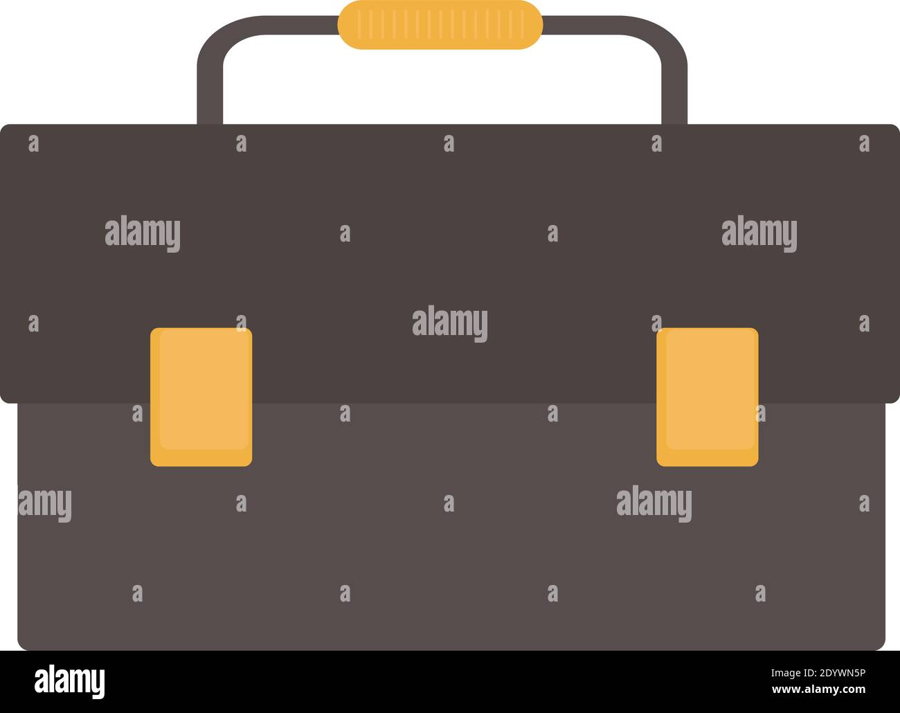 Black briefcase, illustration, vector on a white background. Stock Vector