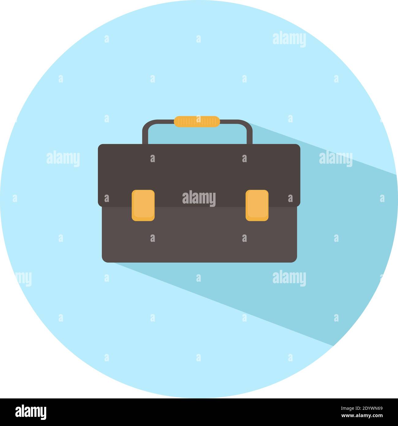 Black briefcase, illustration, vector on a white background. Stock Vector