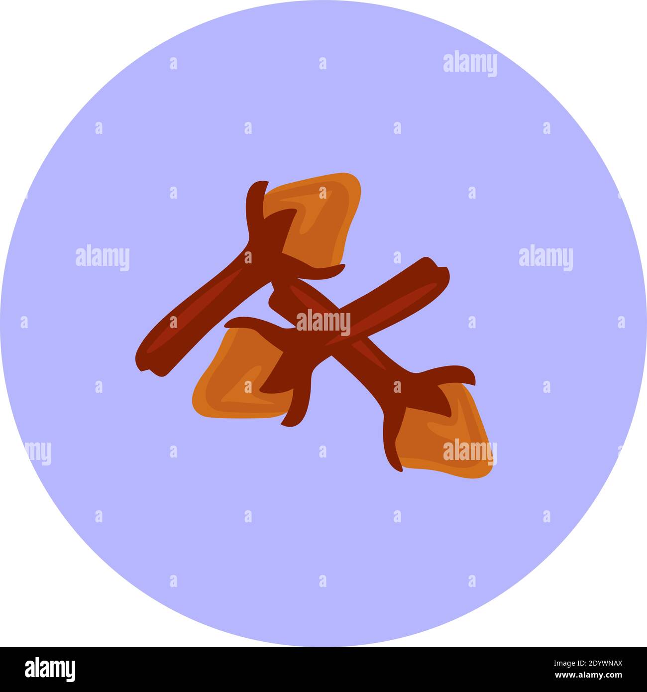 Small cloves, illustration, vector on a white background. Stock Vector