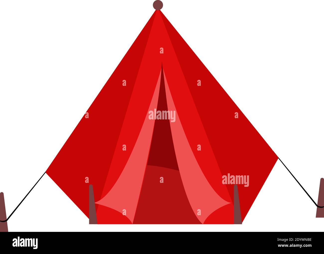 Camping tent, illustration, vector on a white background Stock Vector ...