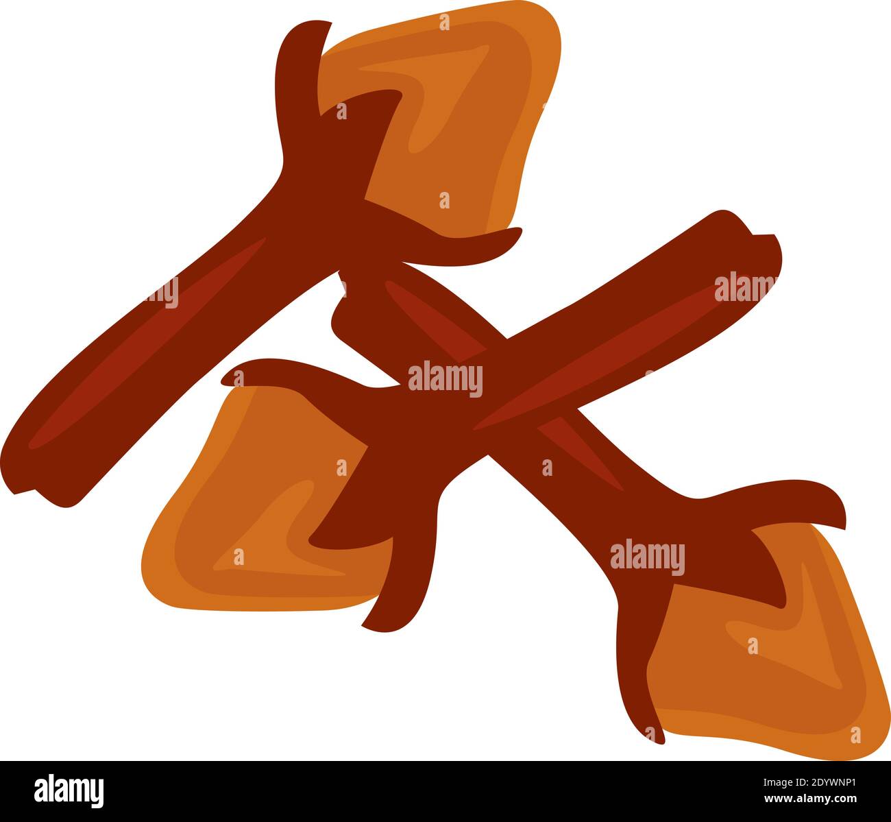 Small cloves, illustration, vector on a white background. Stock Vector