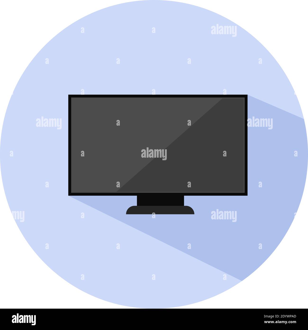 LCD TV, illustration, vector on a white background Stock Vector Image ...