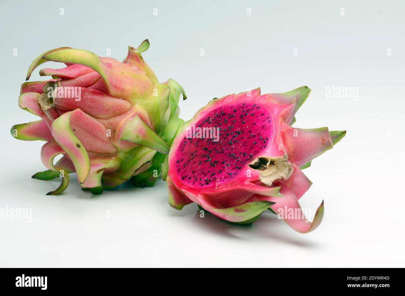 Sliced Red Flesh Dragon Fruit Stock Photo Alamy