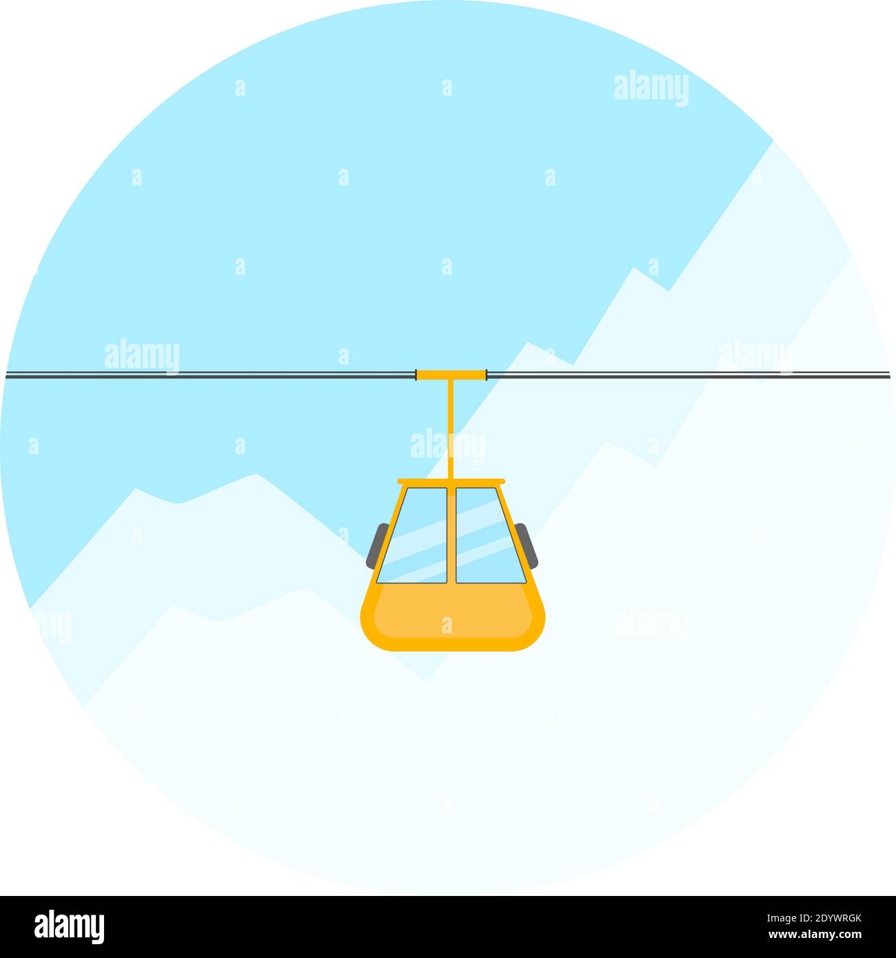 Long rope way, illustration, vector on a white background Stock Vector ...