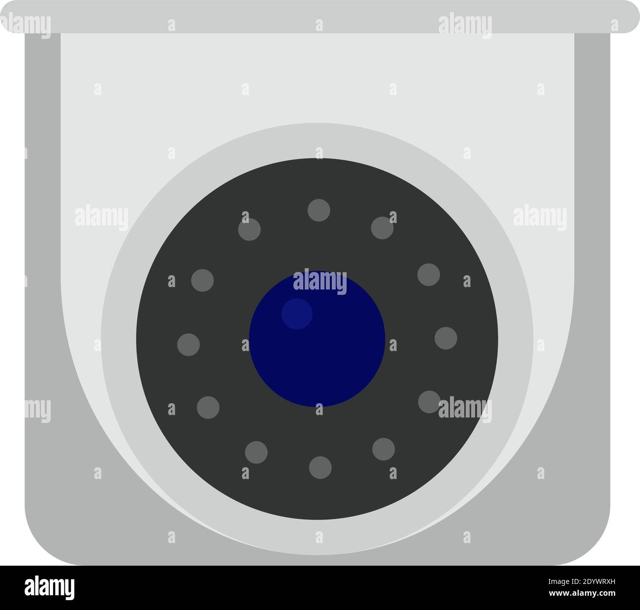 Security camera, illustration, vector on a white background. Stock Vector