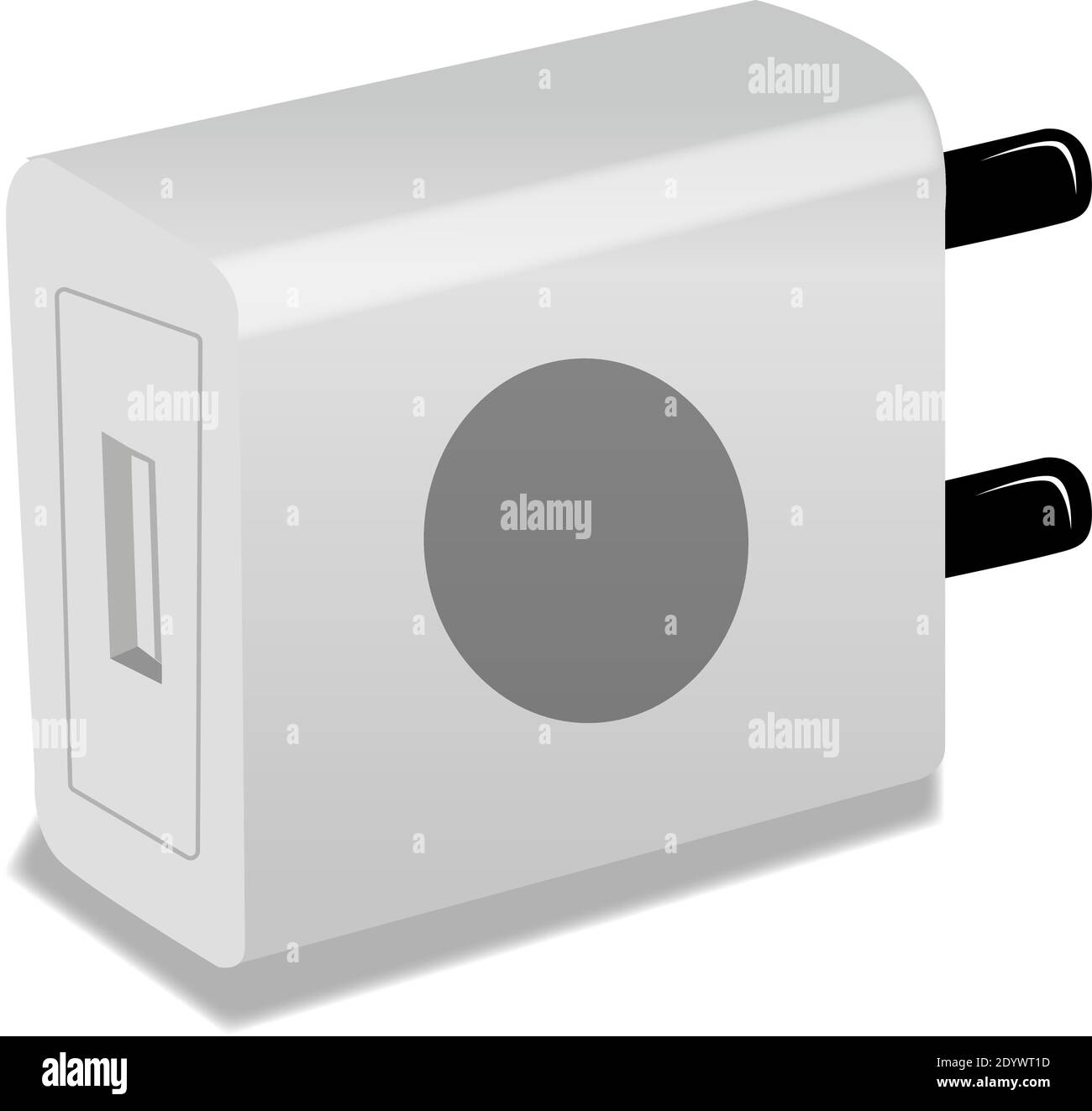 Mobile charger, illustration, vector on a white background. Stock Vector