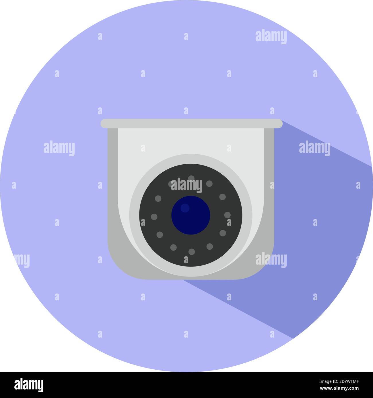Security camera, illustration, vector on a white background. Stock Vector