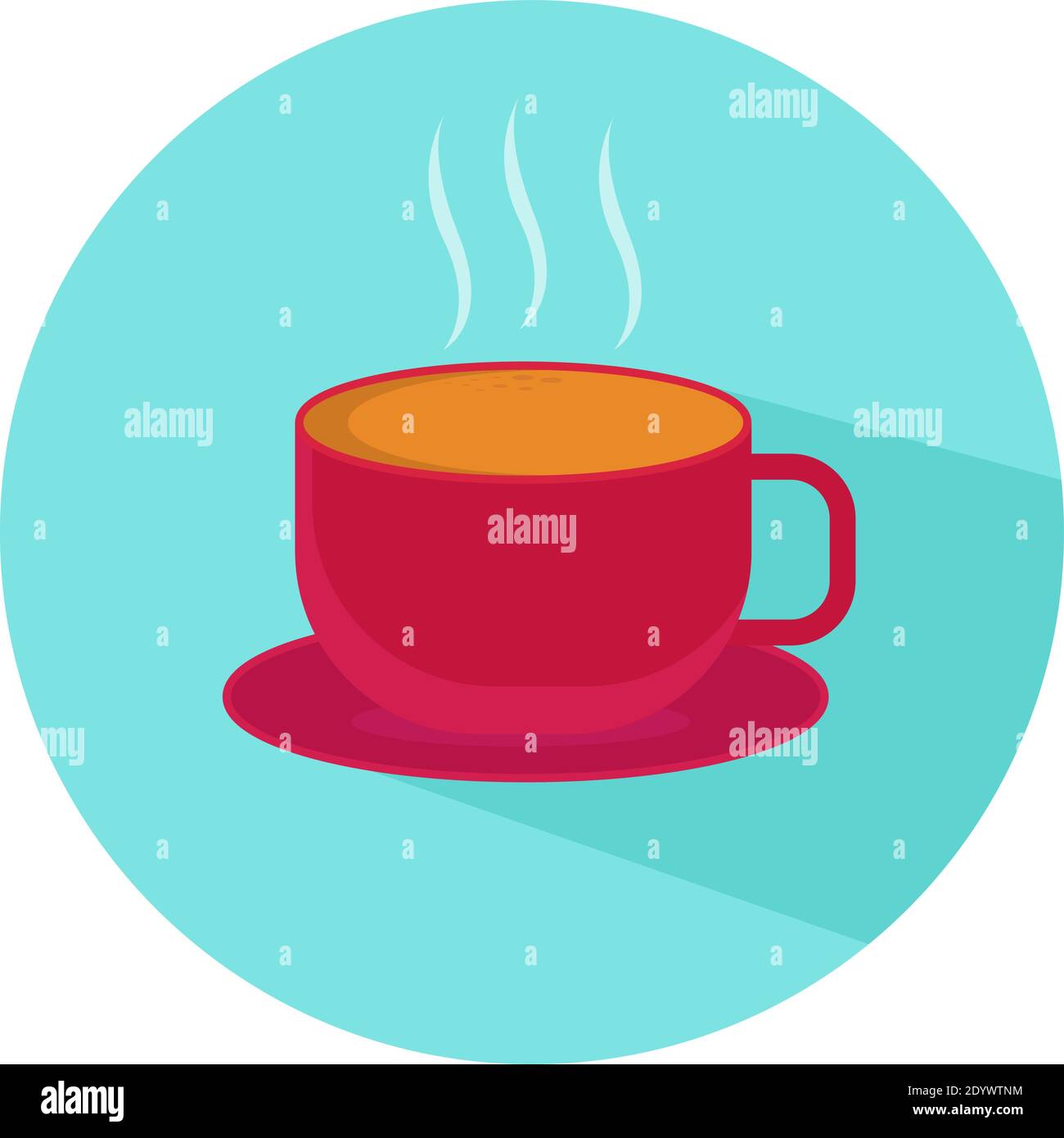 Hot tea, illustration, vector on a white background Stock Vector Image