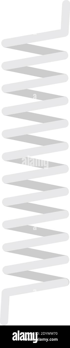 Metal spiral, illustration, vector on a white background. Stock Vector