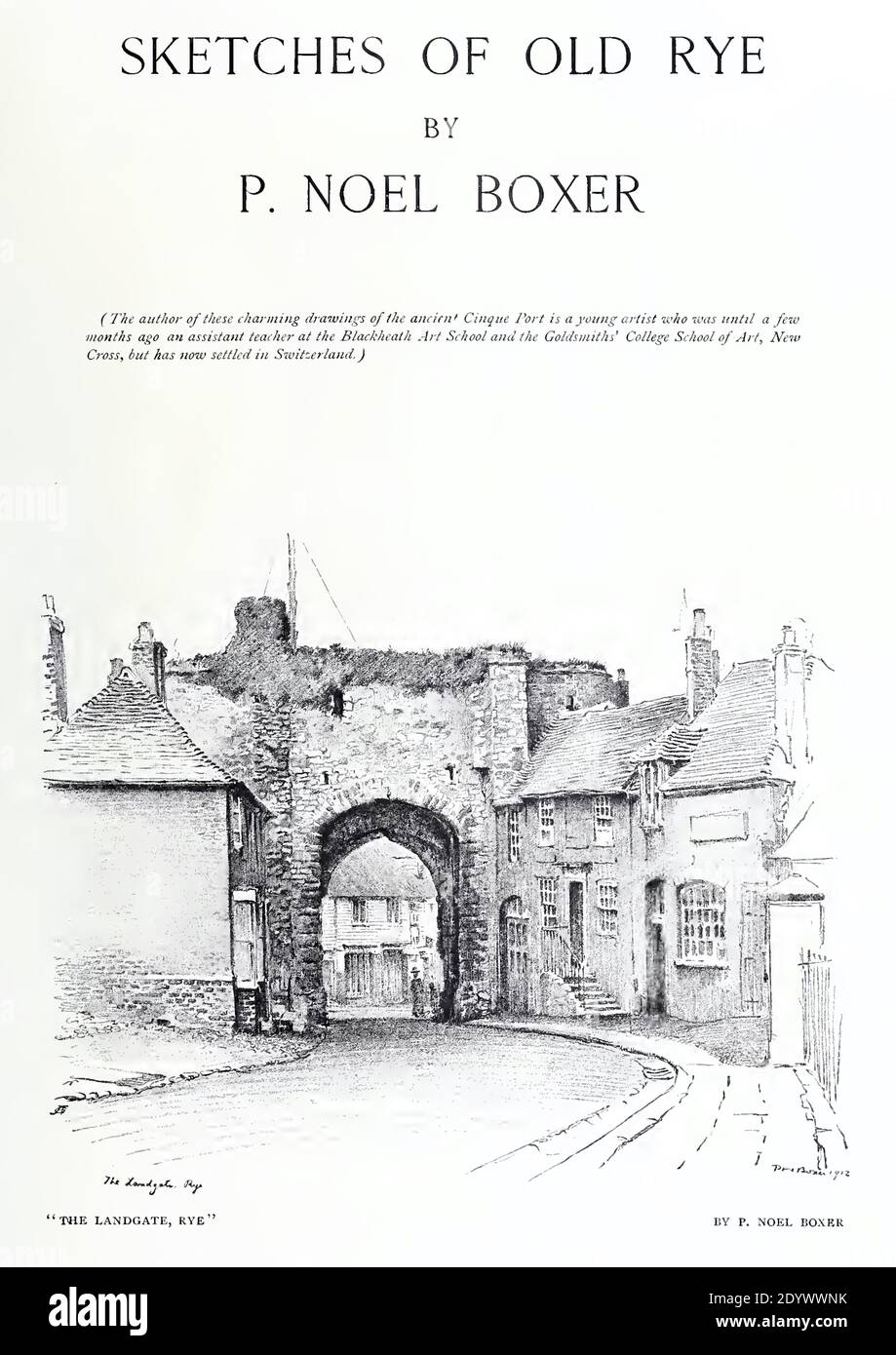 Cover of Sketches of Old Rye by Noel Boxer Stock Photo