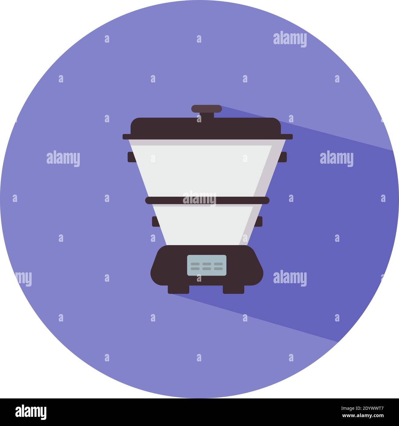 Steamer device, illustration, vector on a white background. Stock Vector