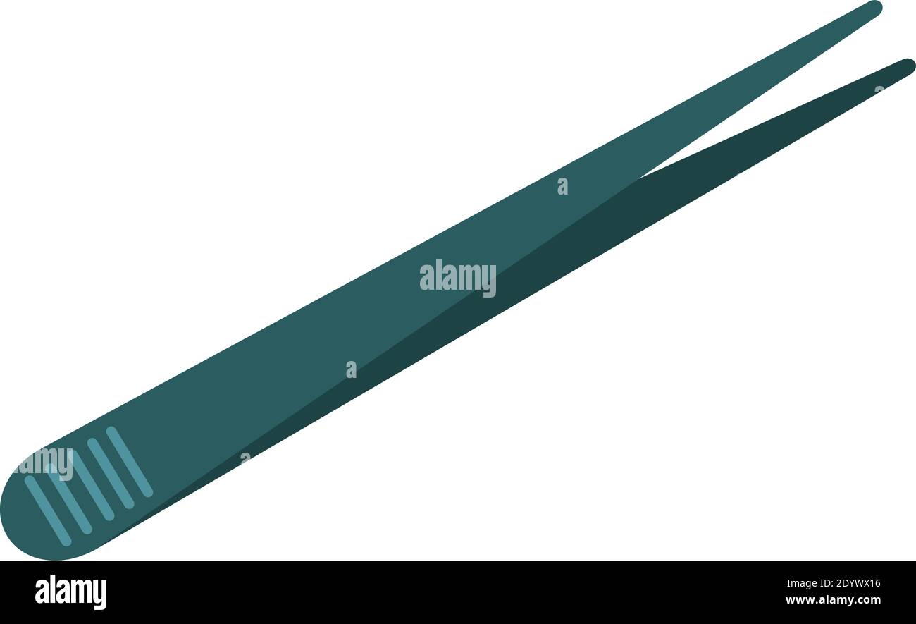 Tweezer, illustration, vector on a white background. Stock Vector