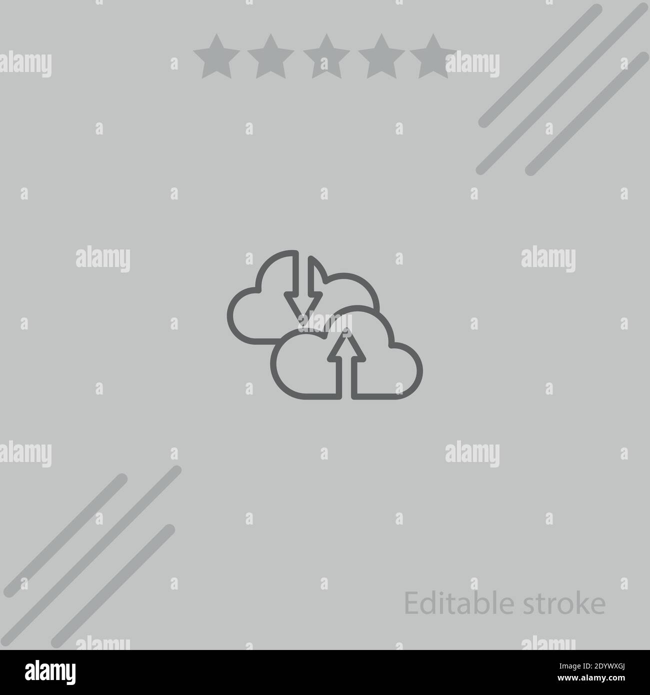 computing cloud vector icon modern simple vector illustration Stock ...