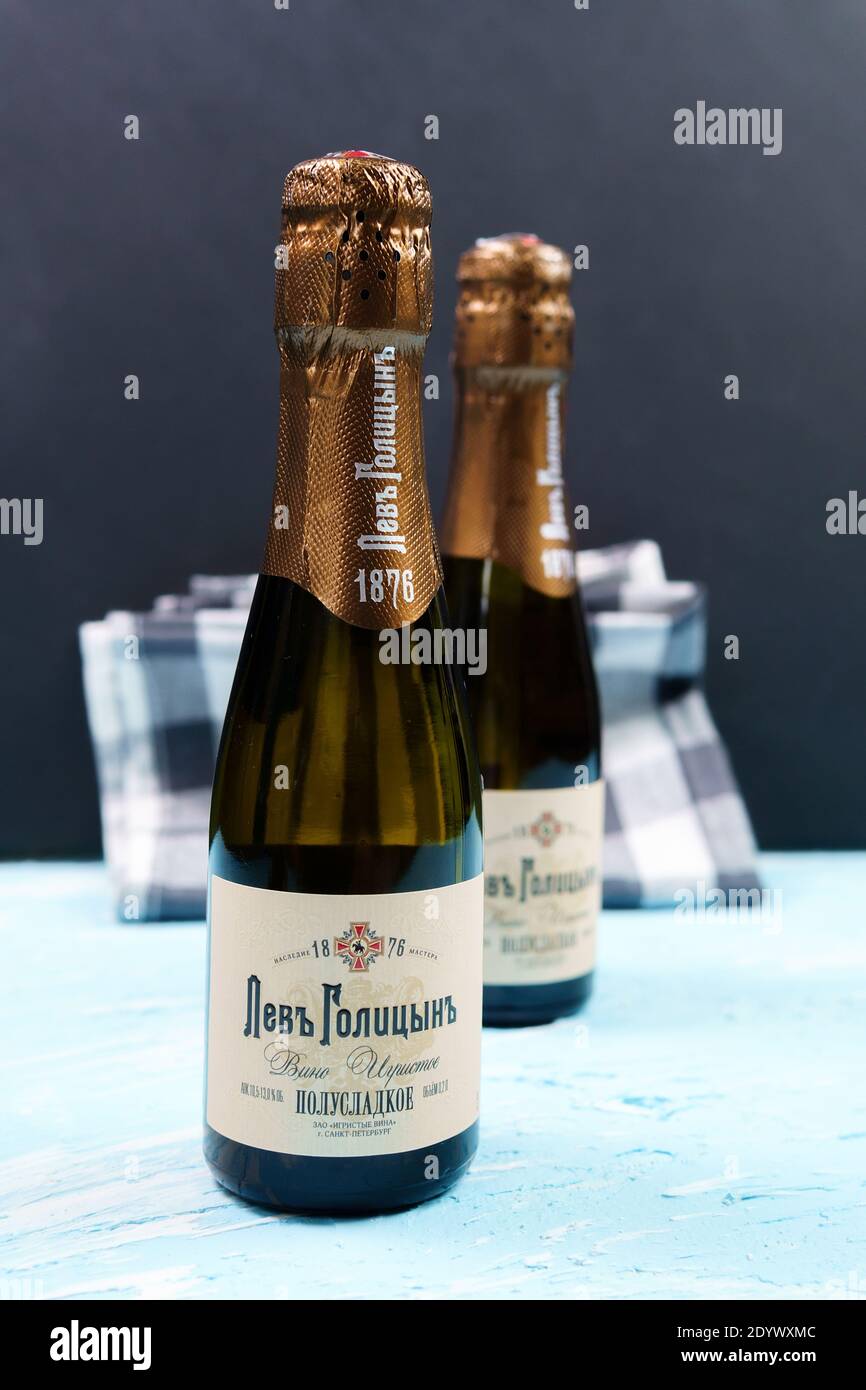 Tyumen, Russia-December 23, 2020: Russian sparkling wine champagne Lev  Golitsyn Stock Photo - Alamy