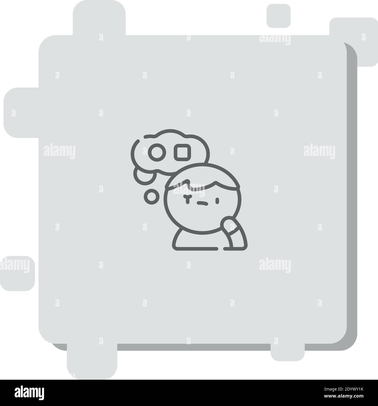 thinking vector icon modern simple vector illustration Stock Vector ...