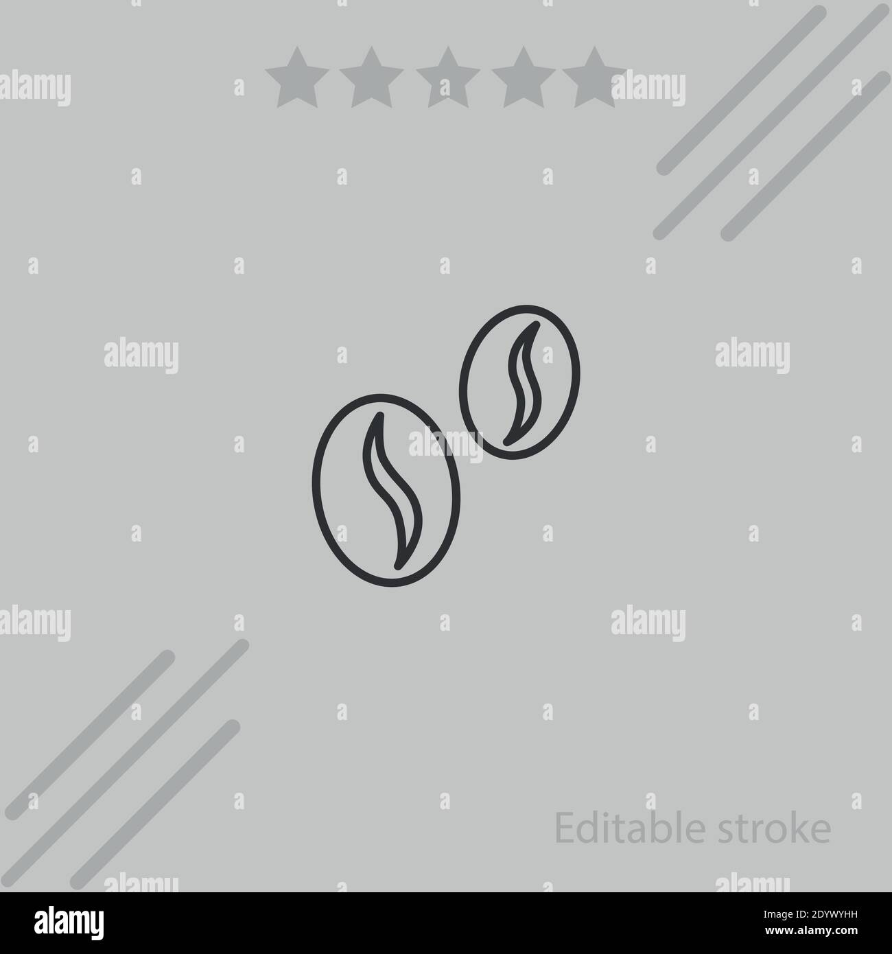 two coffe beans vector icon modern simple vector illustration Stock ...