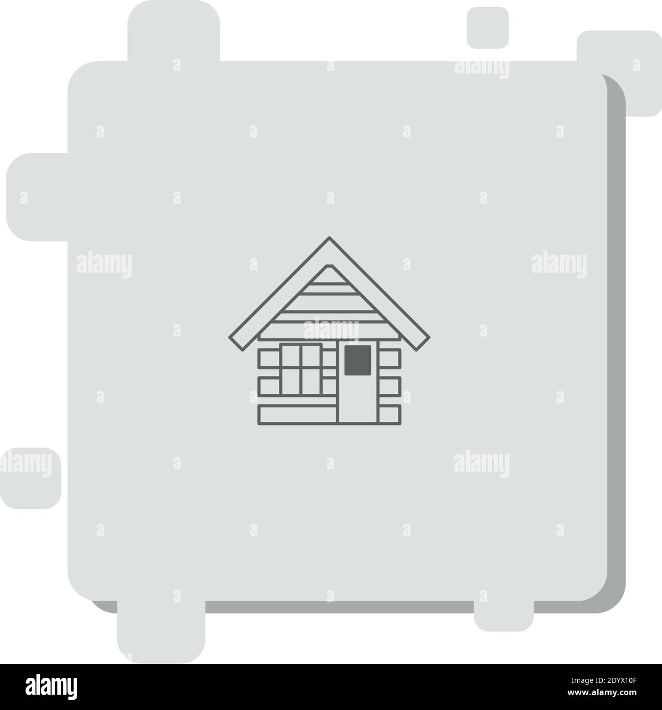 cabin house outline vector icon modern simple vector illustration Stock ...