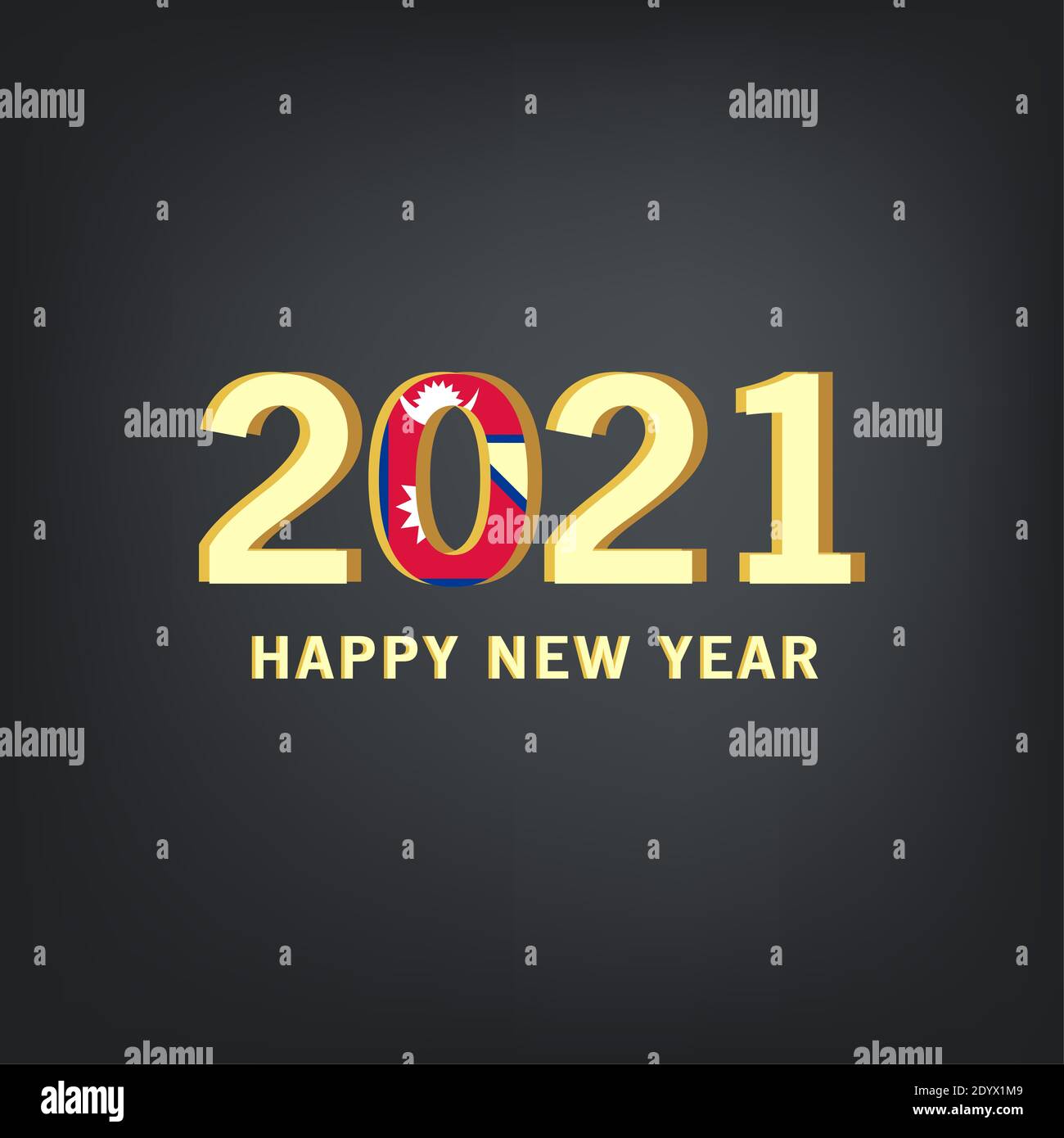 Vector illustration of a Background for Nepali New Year Stock Photo - Alamy