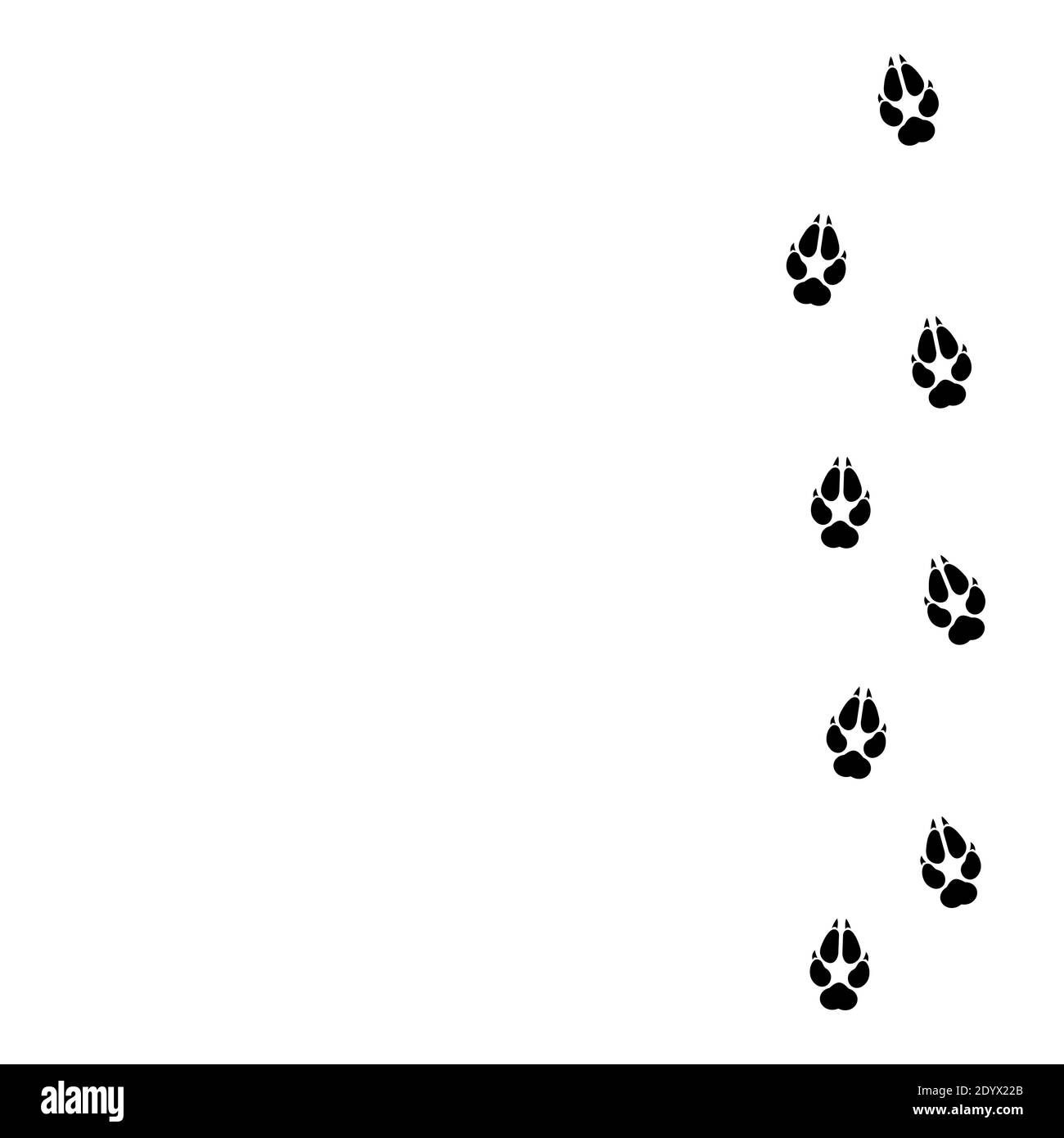 wolf footprint clipart border